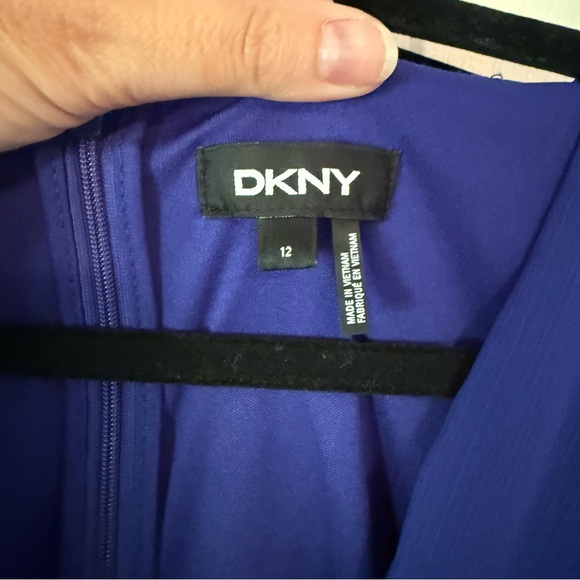Royal Blue Cold Shoulder Cocktail Dress - Size 12, DKNY - Picture 5 of 5